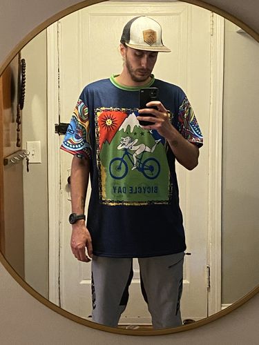 Customer photo review of Men’s Psychedelic Bicycle Day MTB Jersey