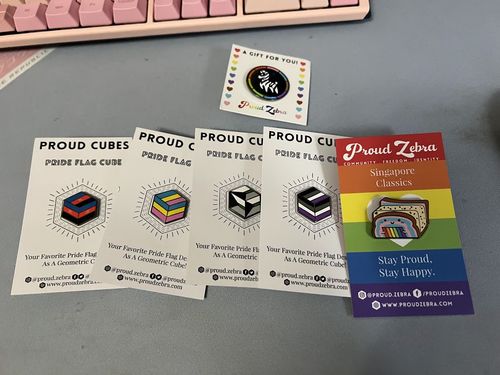 Customer photo review of Gay Ice Cream Bread Sandwich Pin