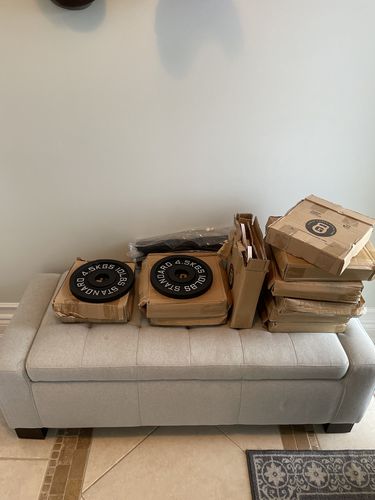 Customer photo review of Cast Iron Olympic Weight Plates