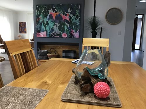 Customer photo review of The Day We Left The Jungle- Bright Floral Artwork With Flowers Oil Painting Wall Art Print