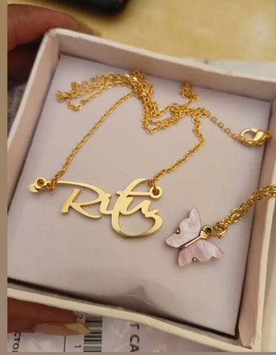 Customer photo review of Cursive Name Necklace