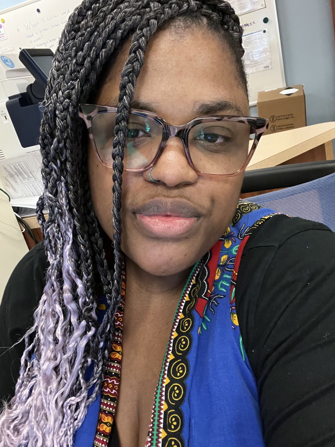 Customer photo review of OUTRE SYNTHETIC PRE STRETCHED ULTRA BRAID - XPRESSION 3X 52"