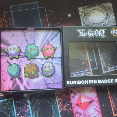 Customer photo review of Yu-Gi-Oh Set of 6 Limited Edition Kuriboh Pin Badges - Ships Late July / Pre-orders End March 31