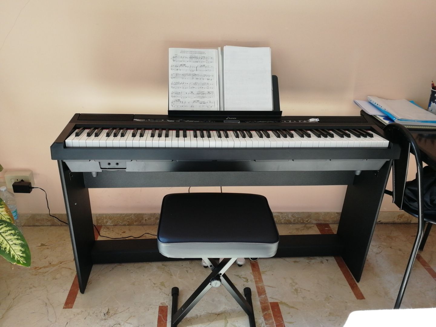 Customer photo review of Donner DEP-20 88 touches lestées Clavier de Piano numériques   avec support et 3 pédale