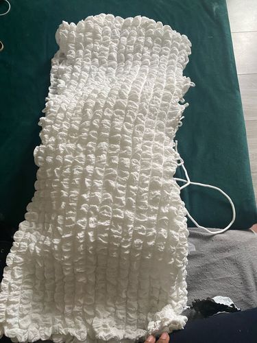 Customer photo review of Solid Color Kitsch Lace-Up Mini Dress