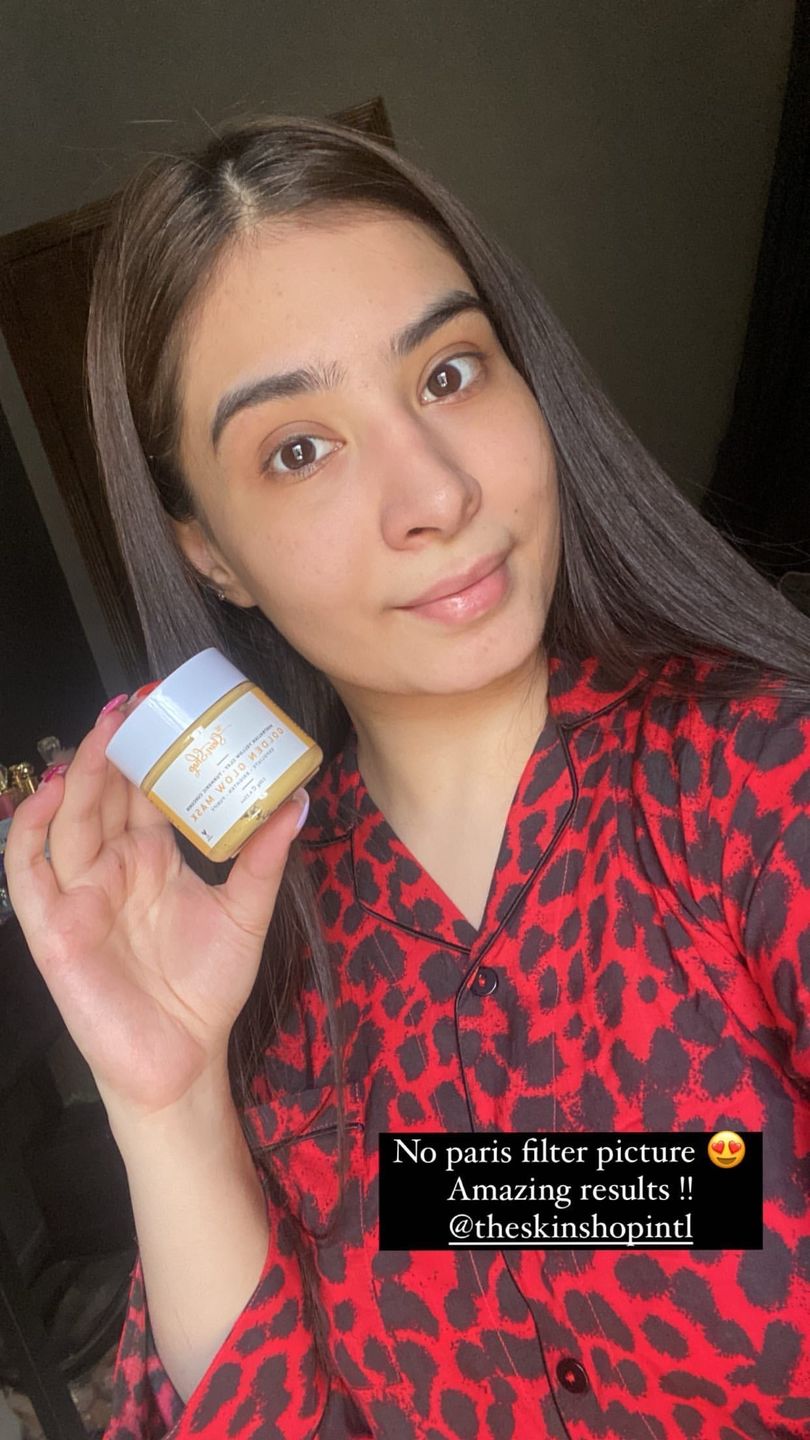 Customer photo review of Golden Glow Mask