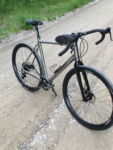 Customer photo review of Basswood Titanium Gravel Bike w/ Carbon Wheels