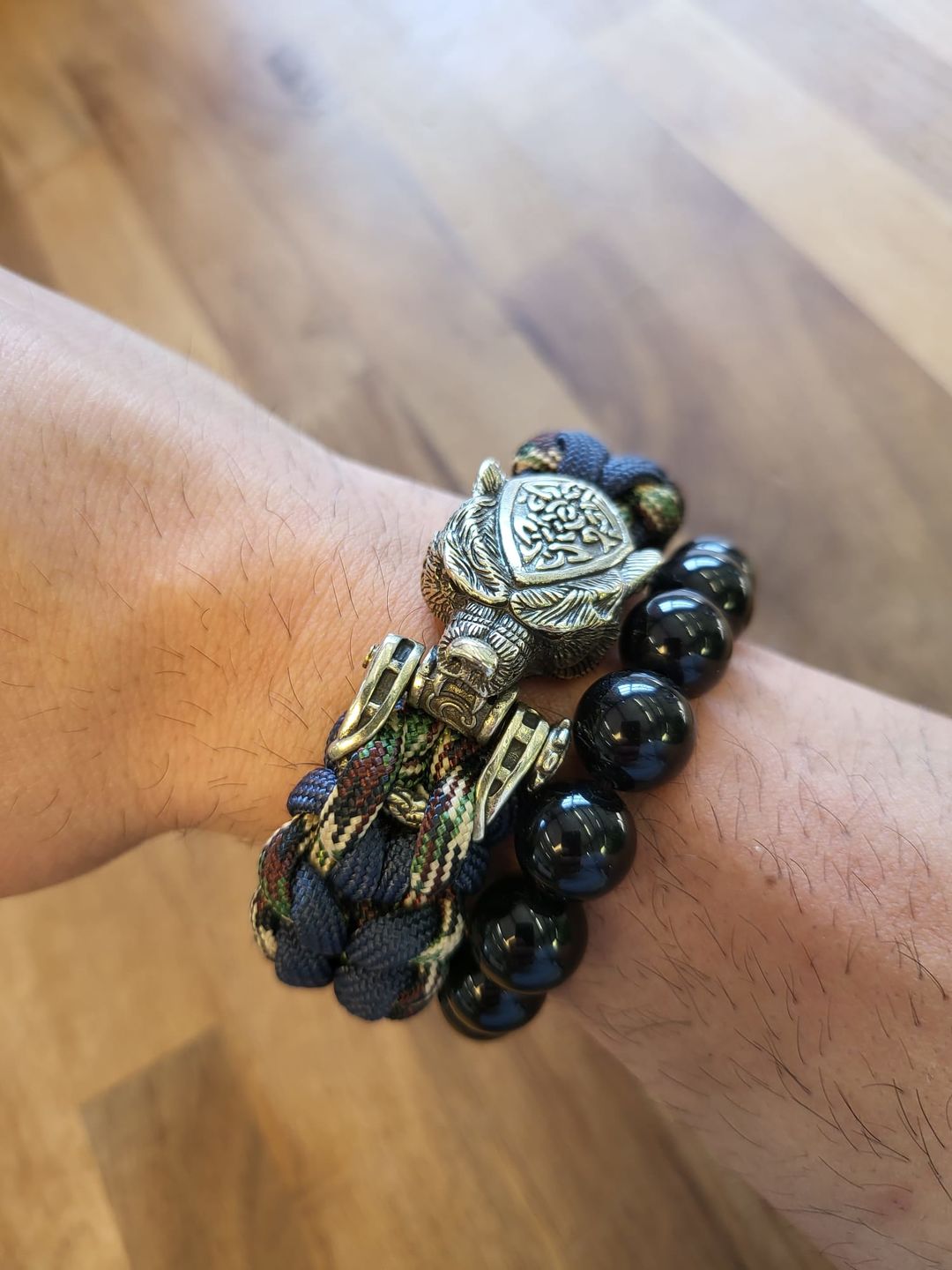 Customer photo review of Vikings Bear Paracord Bracelet