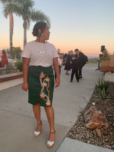 Customer photo review of Cleopatra Capiz Shell Necklace