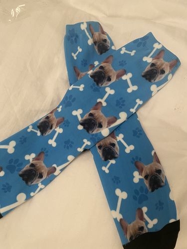 Customer photo review of Personalisierte Hundesocken