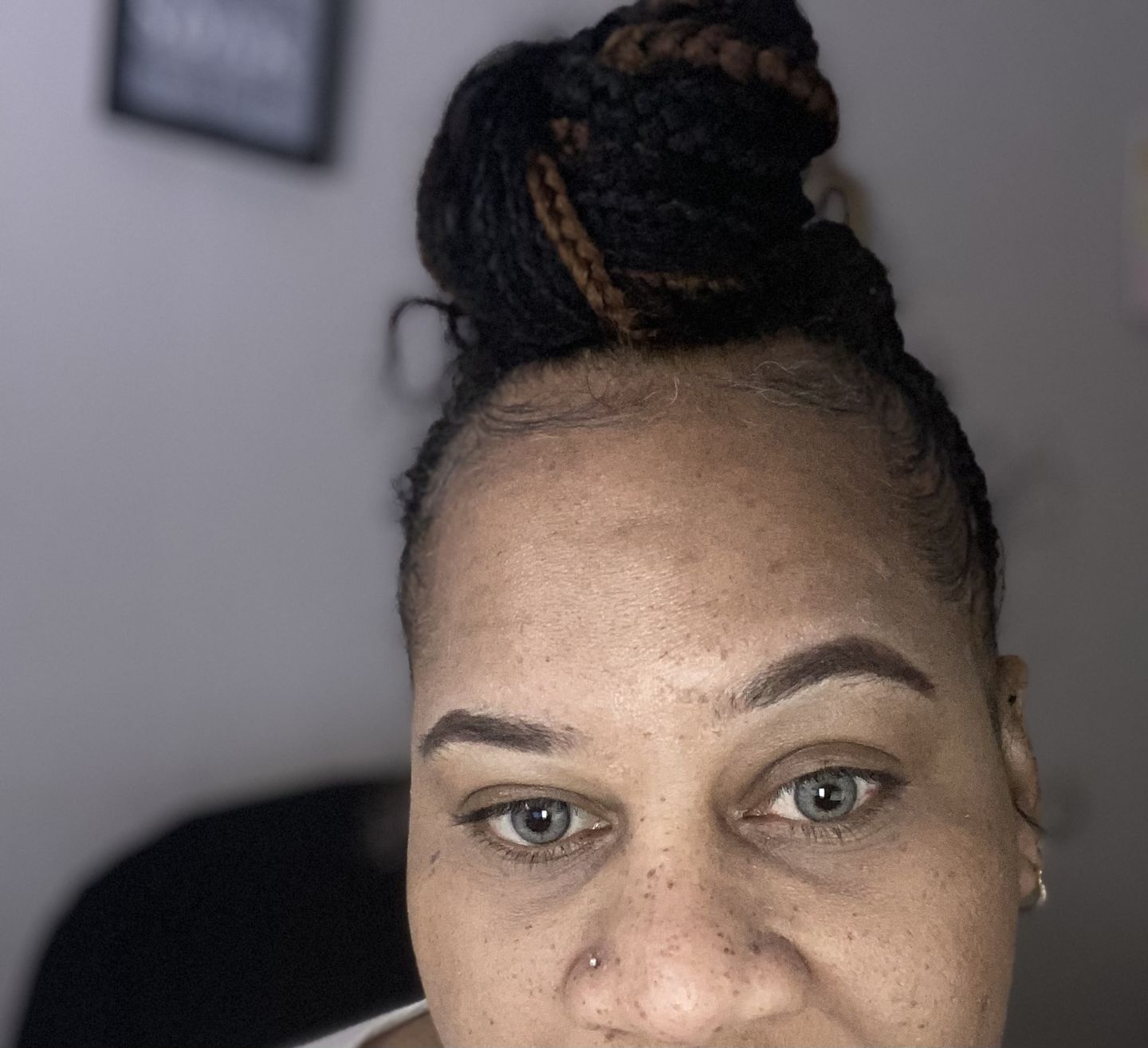 Customer photo review of Rome Gray Colored Contact Lenses