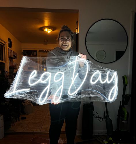Customer photo review of #Blessed Neon Sign