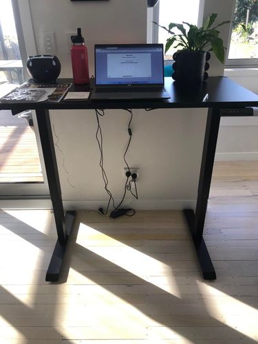 Customer photo review of Evo Electric Standing Height Adjustable  Desk(Free Shipping Nationwide)