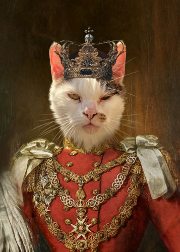 Customer photo review of The Prince – Custom Vintage Pet Canvas