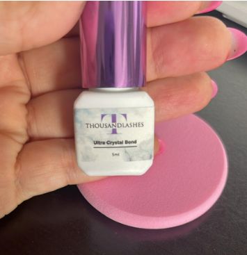 Customer photo review of EYELASH EXTENSION GLUE: THOUSANDLASHES’ ULTRA CRYSTAL BOND