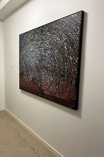 Customer photo review of Outback Sky - Outback Starry Night Spotty Circle Print Canvas or Abstract Art