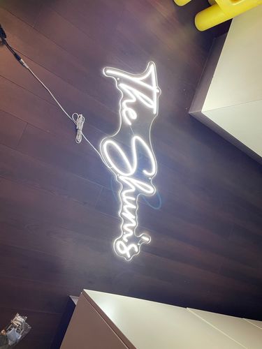 Customer photo review of #Blessed Neon Sign