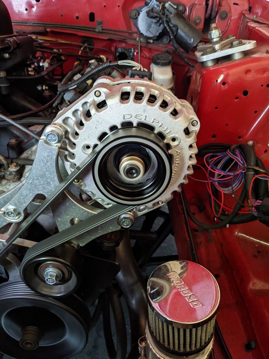 Customer photo review of LS 3" OD Billet Overdrive Alternator Pulley 6 Rib 10-10042