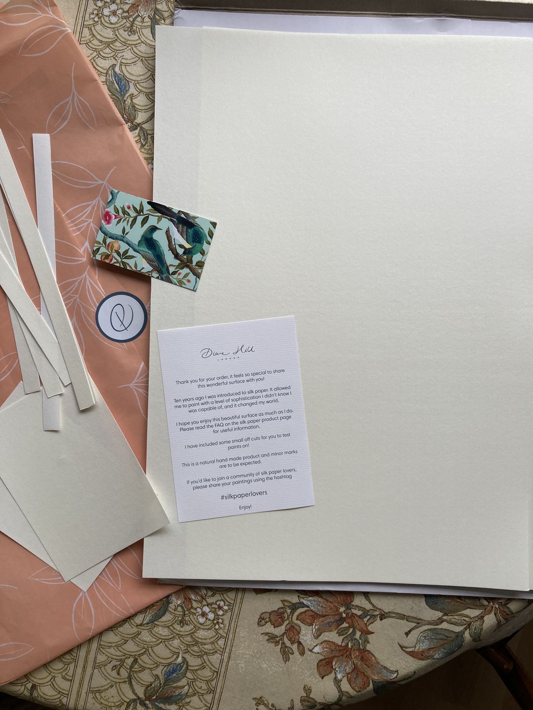 Customer photo review of Silk Paper
