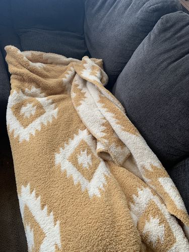 Customer photo review of Caramel & Butter South West Extended Throw