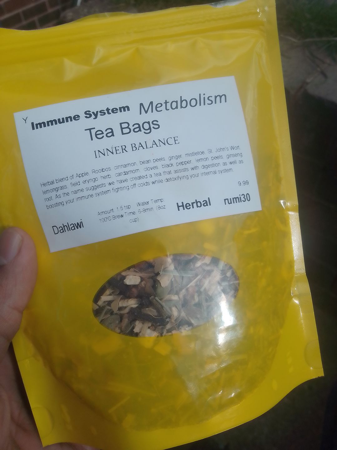 Customer photo review of Ginger Cinnamon Life Balance Herbal Tea