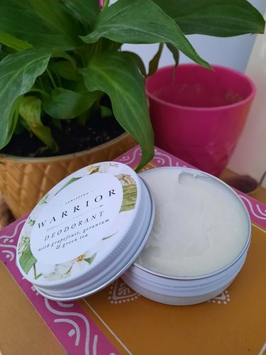 Customer photo review of Warrior Deodorant Cream - Grapefruit, Geranium & Green Tea - Sensitive Skin