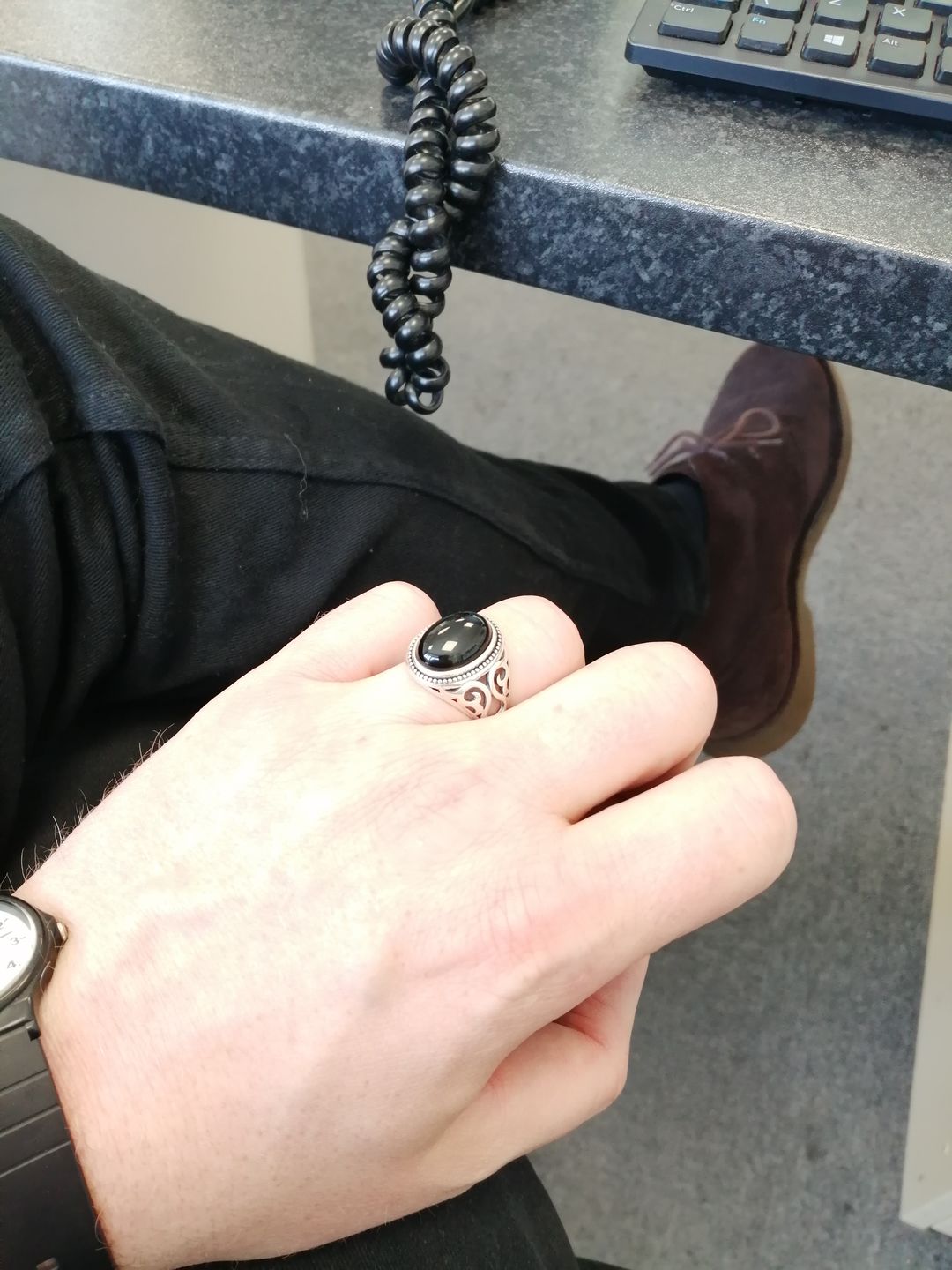 Customer photo review of BLACK EYES. - 925 SILVER