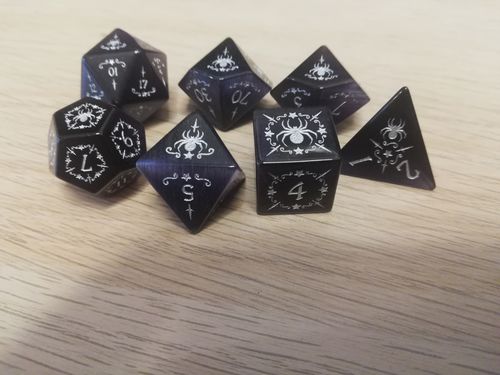 Customer photo review of Custom Artwork/Font Style on Dice Set