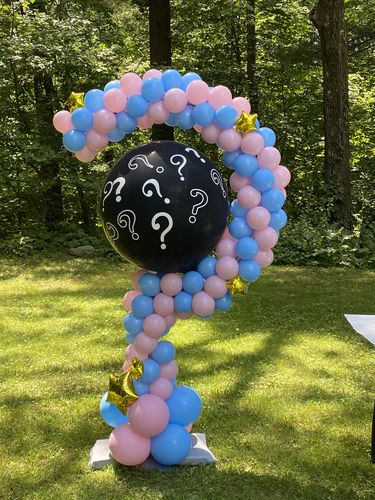 Customer photo review of 1m Party & Hoop Balloon Circle Loop Stand Moon | Question Mark | Half Circle Shape Balloon Arch Frame