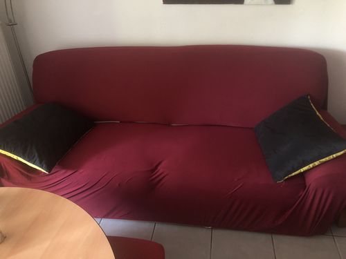 Customer photo review of Red Wine - Housses Extensibles de Fauteuil et Canapé
