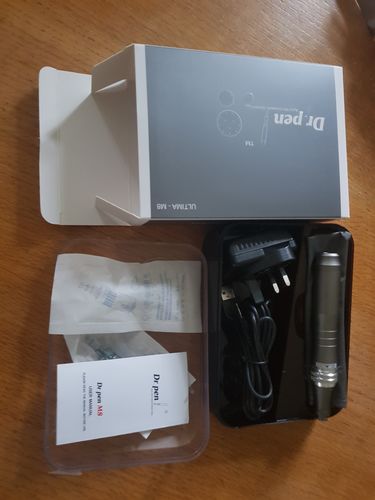 Customer photo review of Dr Pen M8 With Cartridges | Derma Microneedling Pen Skin Care Kit