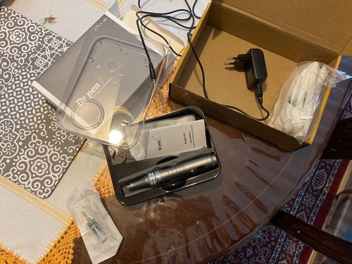 Customer photo review of Dr Pen M8 With Cartridges | Derma Microneedling Pen Skin Care Kit