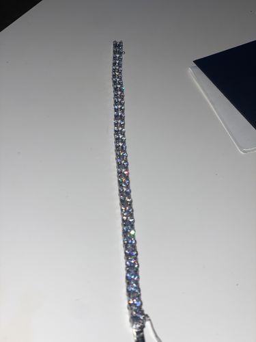 Customer photo review of Stainless Steel VVS Simulated Diamond Tennis Bracelet