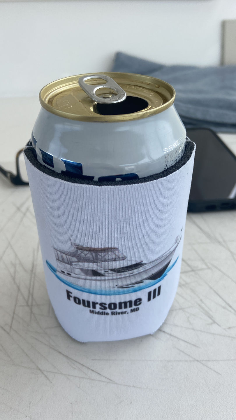 Customer photo review of Custom Boat Koozie