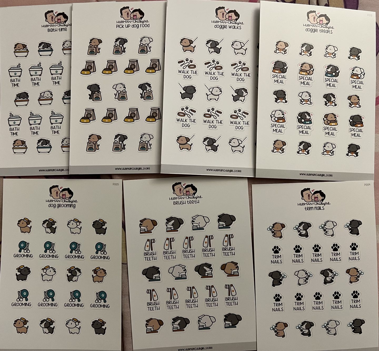 Customer photo review of Doggie Walks Planner Stickers