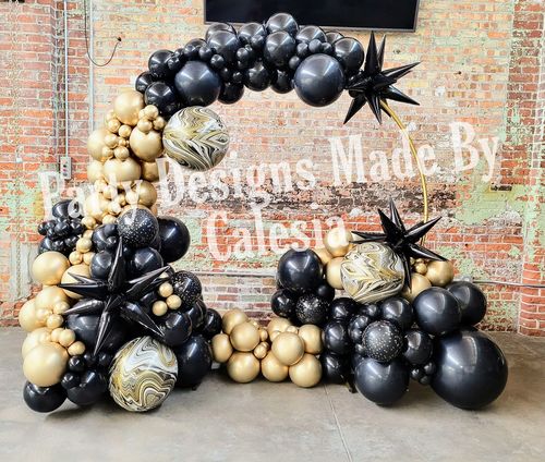 Customer photo review of 6.5 Ft Round Aluminum Wedding Arch Photo Booth Backdrop Stand