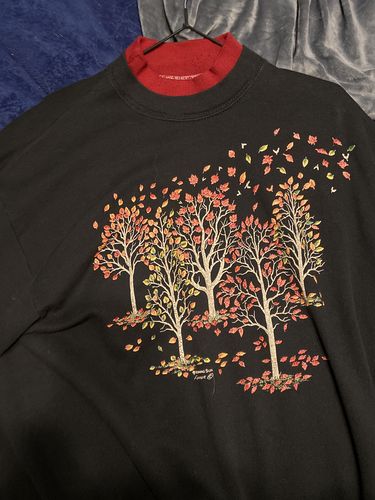Customer photo review of Vintage Morning Sun Autumn Scenic Sweatshirt Size Large Fits M/L