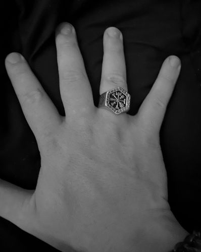 Customer photo review of Viking Compass Ring