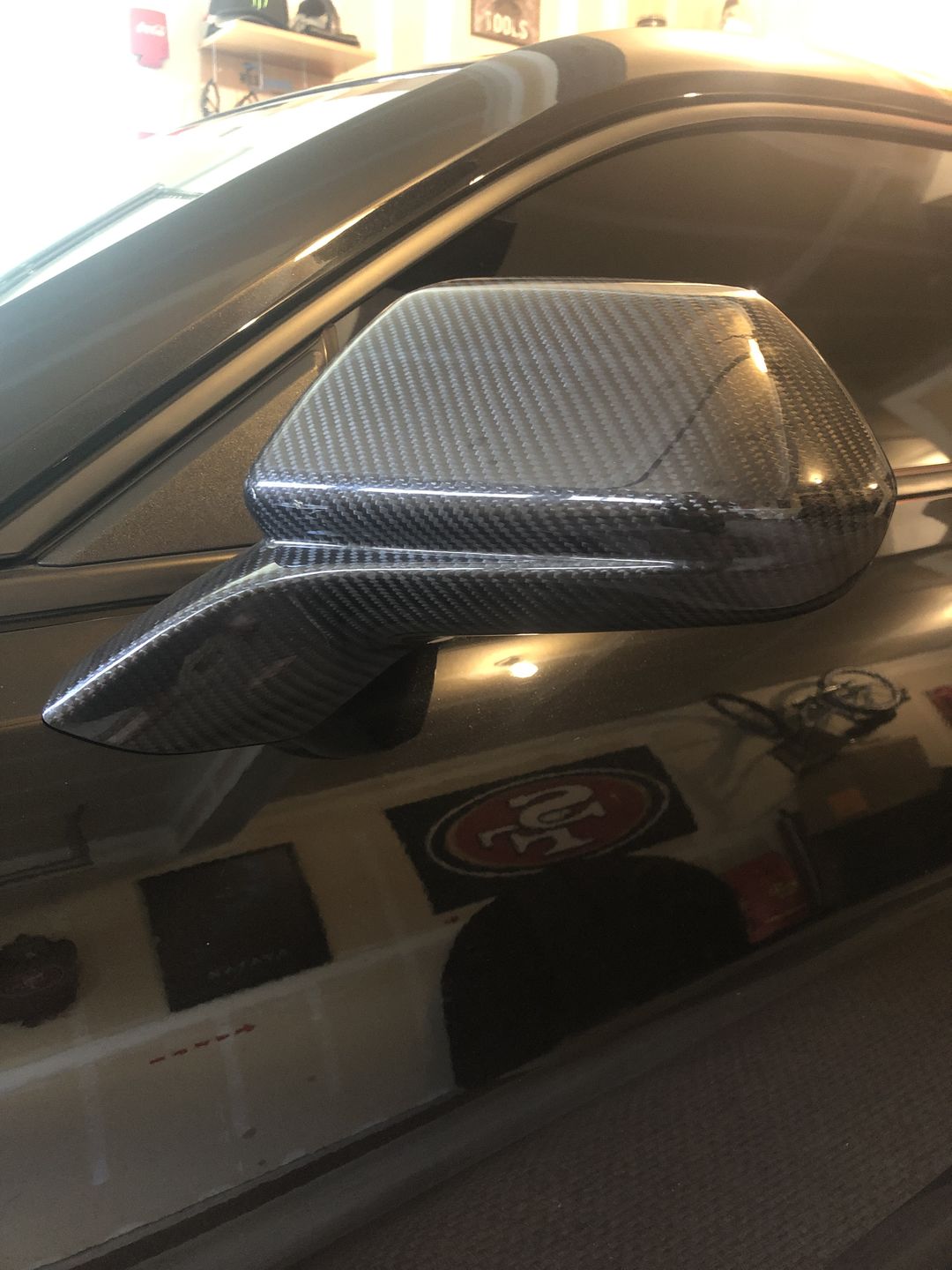 Customer photo review of [Set] Carbon Fiber Mirror Cover for Chevy Camaro 2016-2021