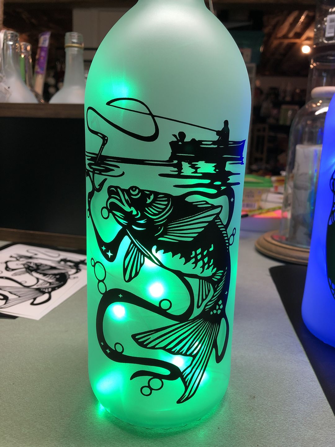 Customer photo review of 7.5 FT | 20 LED Battery Operated Green Fairy String Lights With Silver Wire