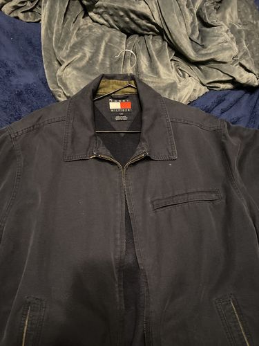 Customer photo review of Vintage Tommy Hilfiger Fleece Lined Harrington Jacket Size Large