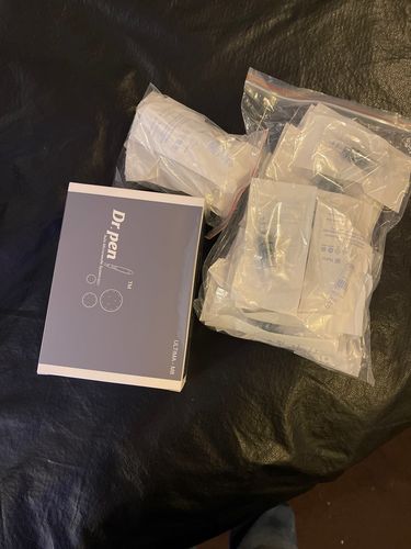 Customer photo review of Dr Pen M8 With Cartridges | Derma Microneedling Pen Skin Care Kit