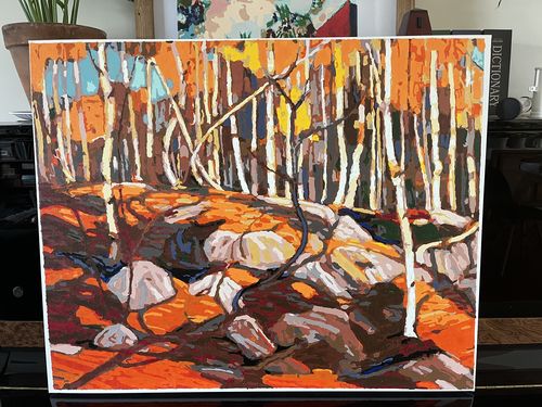 Customer photo review of The Birch Grove - Paint by Numbers