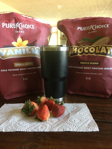 Customer photo review of Chocolate Whey Protein Isolate