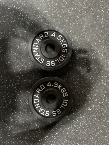 Customer photo review of Cast Iron Olympic Weight Plates