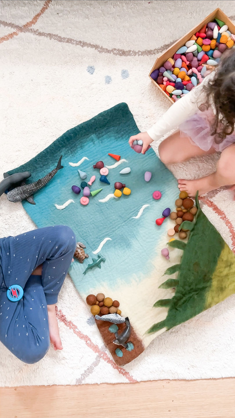 Customer photo review of Large Sea and Rockpool Play Mat Playscape