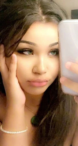 Customer photo review of Ocean Blue Colored Contact Lenses