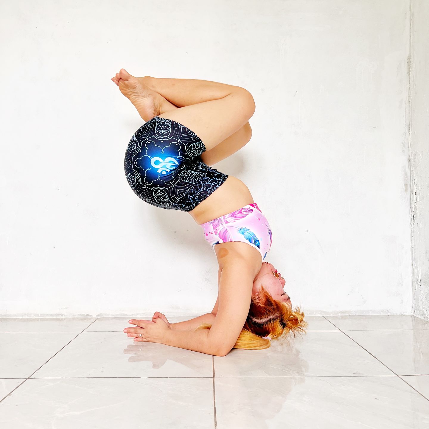 Customer photo review of Dreamy OM Yoga Shorts