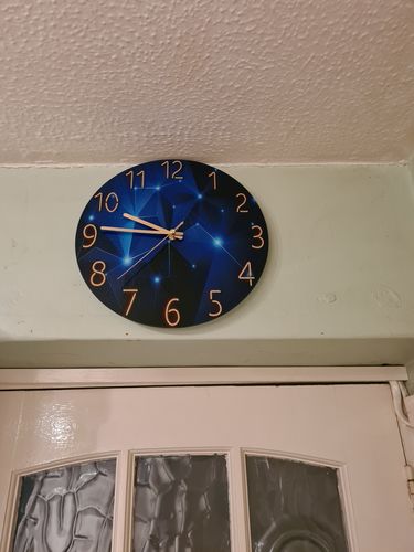 Customer photo review of Modern Visions Geometric Wall Clock