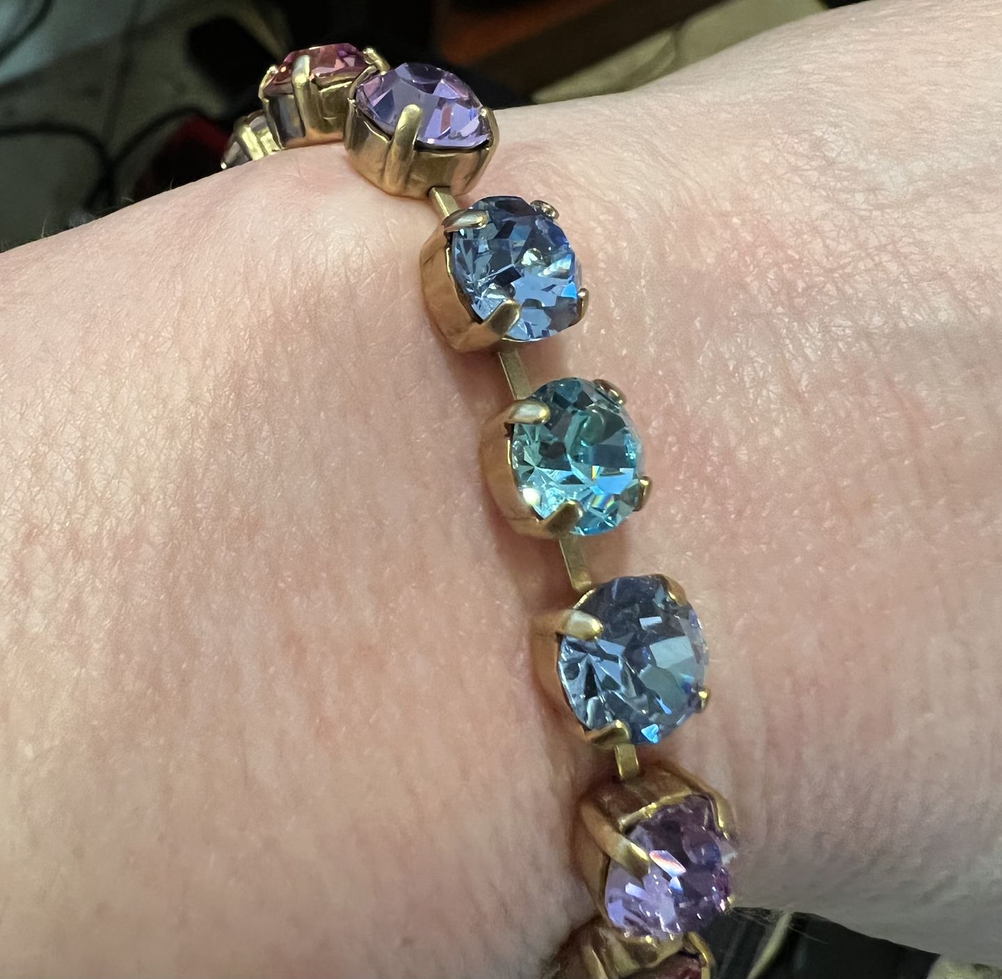 Customer photo review of Arista Bracelet in Cotton Candy Ombré